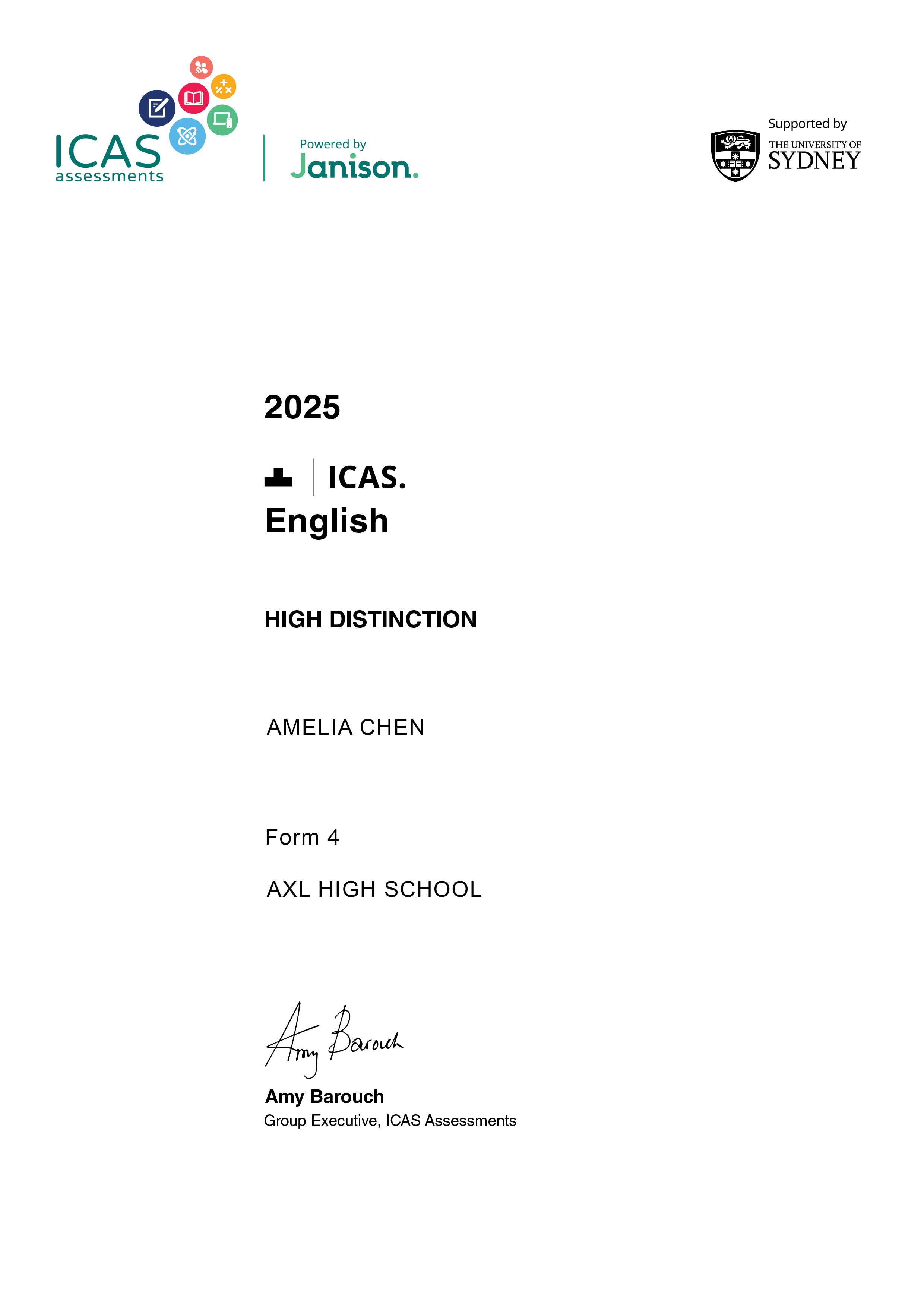 Sample cert